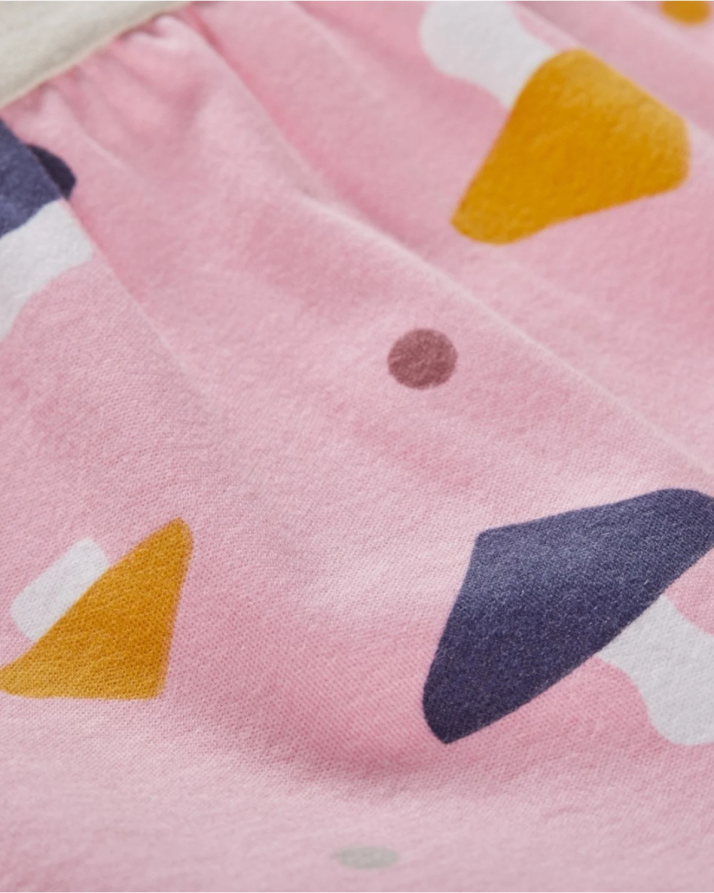 Baby Kleid Kurzarm Bio-Baumwolle Pilzparty rosa Gr.74/80 – Ansicht 2