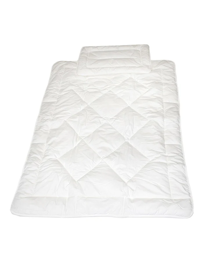 Baby- und Kinderschlafset Cellulosefaser waschbar Bettdecke 100x135cm, Flachkissen 40x60cm