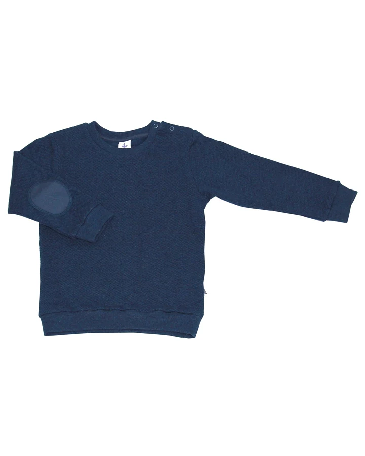 Kinder Pullover Piqué Qualität indigo Gr.98/104