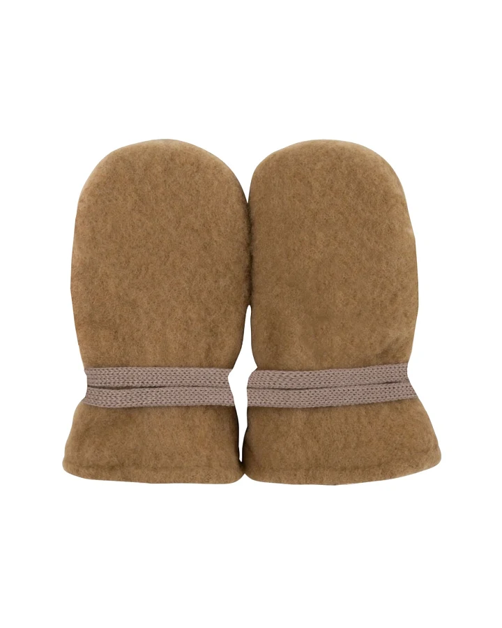 PURE PURE by Bauer Baby Handschuhe Fäustlinge Bio-Merinowolle Fleece ermine Gr. 0 (0-6 Monate)