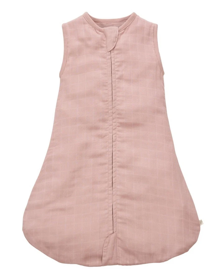 Schlafsack Baby Bio-Baumwolle Musselin rose Gr. 2 (90 cm)