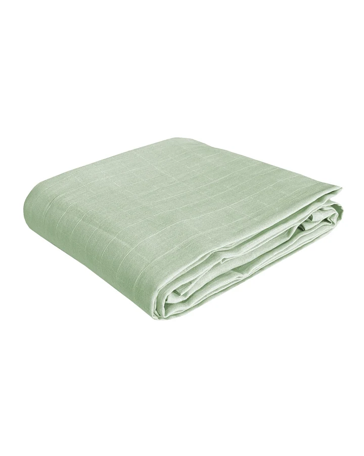 Pucktuch und Sommer Babydecke Bio-Baumwolle Musselin mint Maße 120 x 120 cm