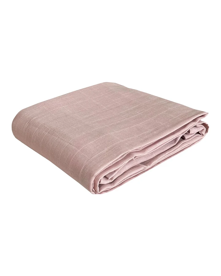 Pucktuch und Sommer Babydecke Bio-Baumwolle Musselin rose Maße 120 x 120 cm