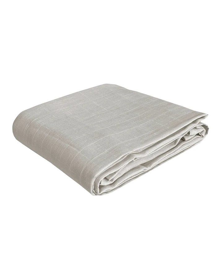 Pucktuch und Sommer Babydecke Bio-Baumwolle Musselin hellgrau Maße 120 x 120 cm