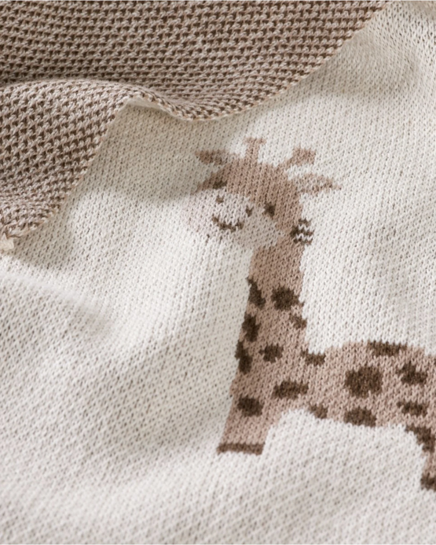 Babydecke Bio-Baumwolle Giraffe natur Maße 80 x 100 cm – Ansicht 2