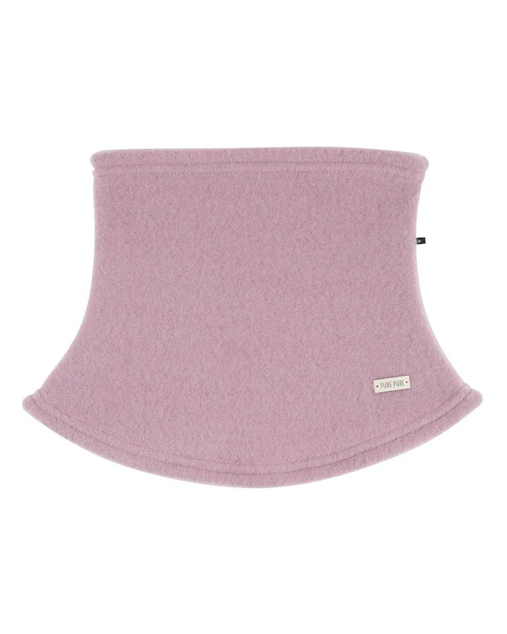 PURE PURE by Bauer Baby und Kinder Schlupfschal Bio-Merinowolle Fleece mauve Gr. 1, Maße 21 x 20 cm