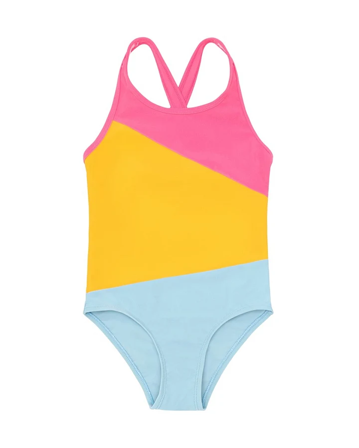 Badeanzug Colorblock Pink Lemonade Gr.116
