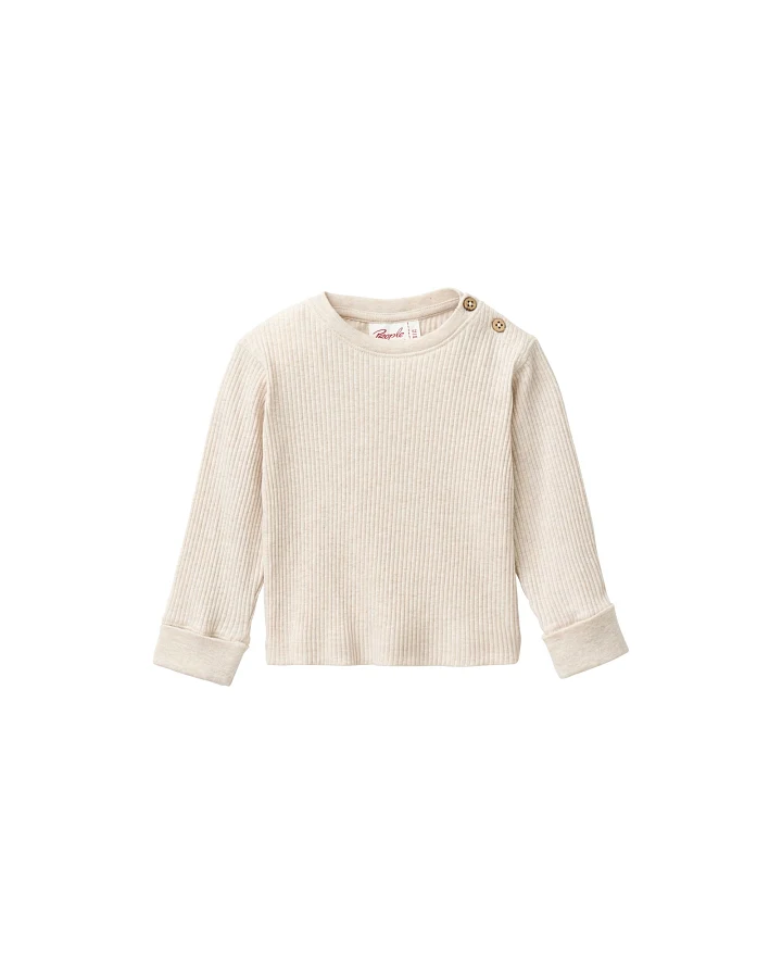 People Wear Organic Langarm-Shirt kitt mélange Gr. 62/68
