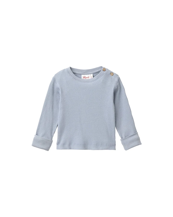 People Wear Organic Langarm-Shirt blaugrau Gr. 62/68