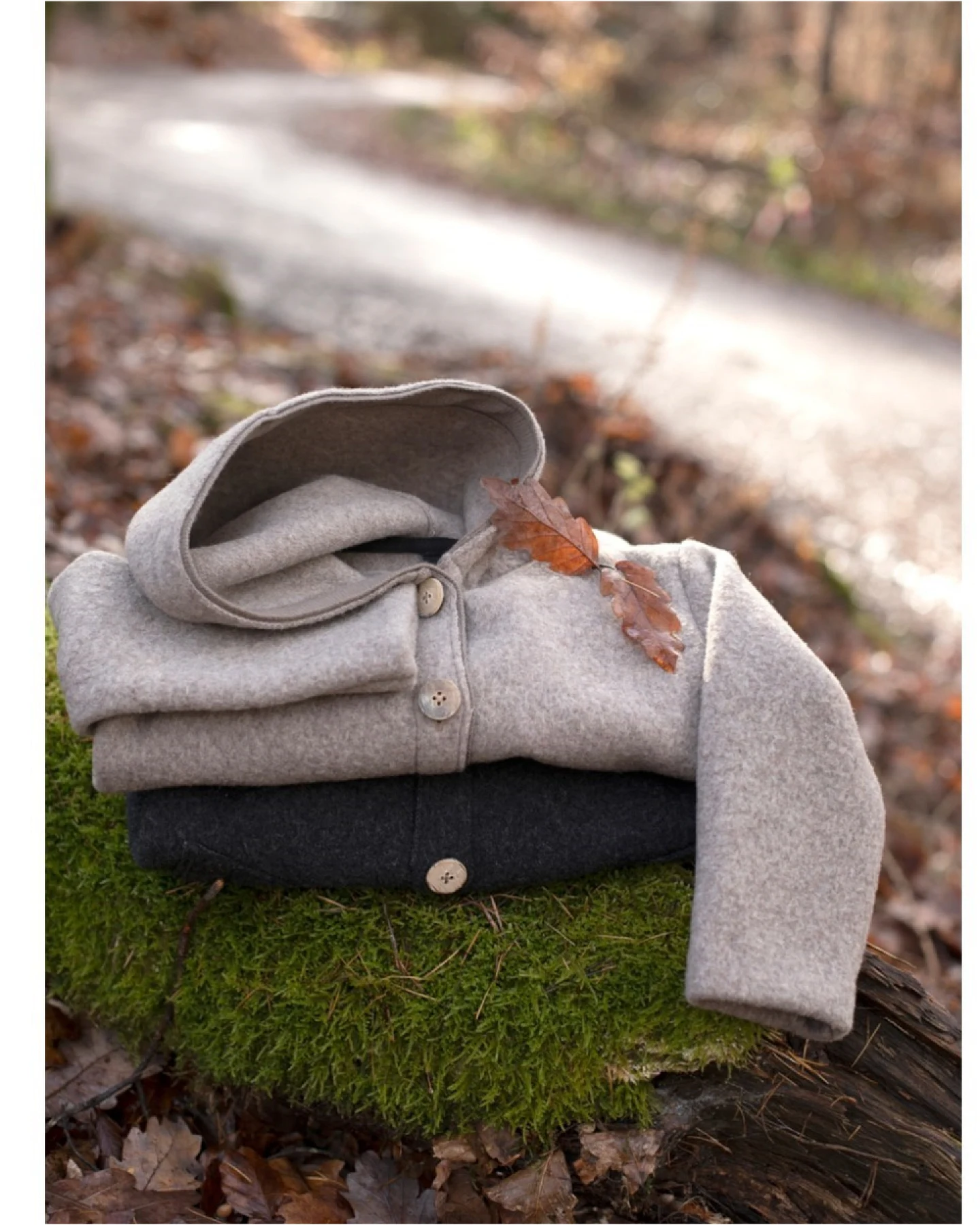 PURE PURE by Bauer Baby und Kinder Jacke mit Kapuze Wollwalk kaschmir Gr.122/128 – Ansicht 2