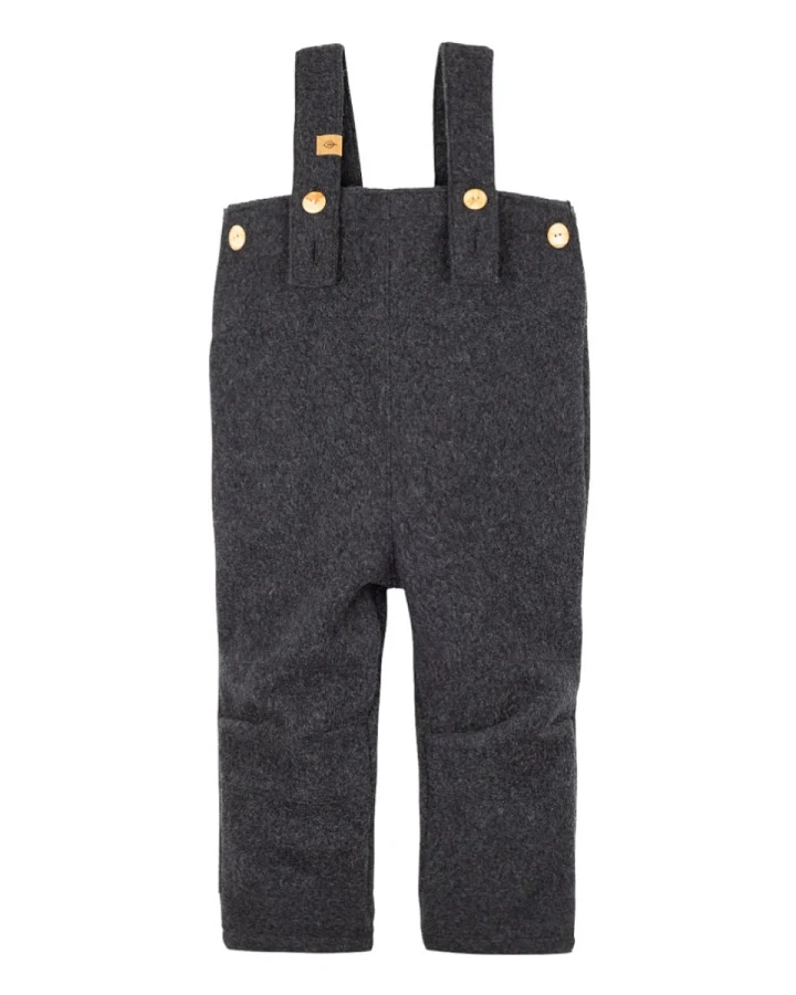 PURE PURE by Bauer Kinder Hose mit Trägern Wollwalk anthrazit Gr.98/104