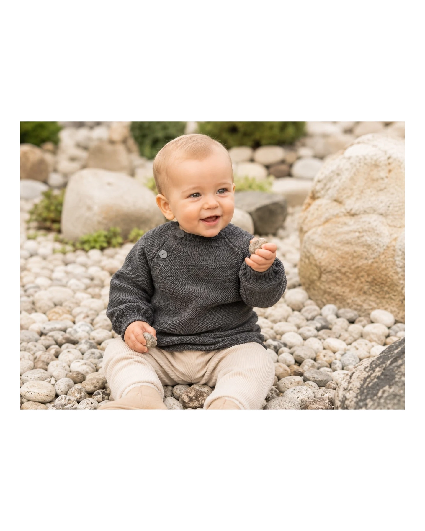 Baby Jacke Schlüttli Bio-Merinowolle fels Gr.50-56 – Ansicht 2