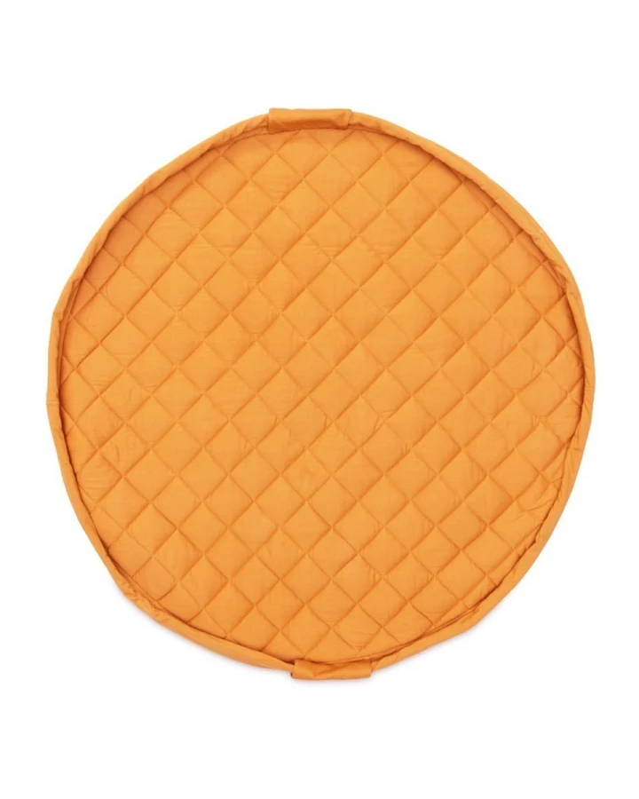 Krabbeldecke, Aufbewahrungs- und Wickeltasche Organic soft gelb Durchmesser ca. 120 cm