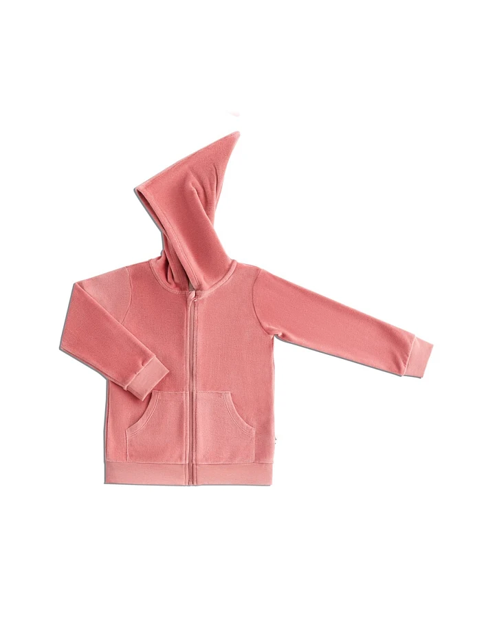 Baby und Kinder Jacke mit Kapuze Nicky altrosa Gr.74/80
