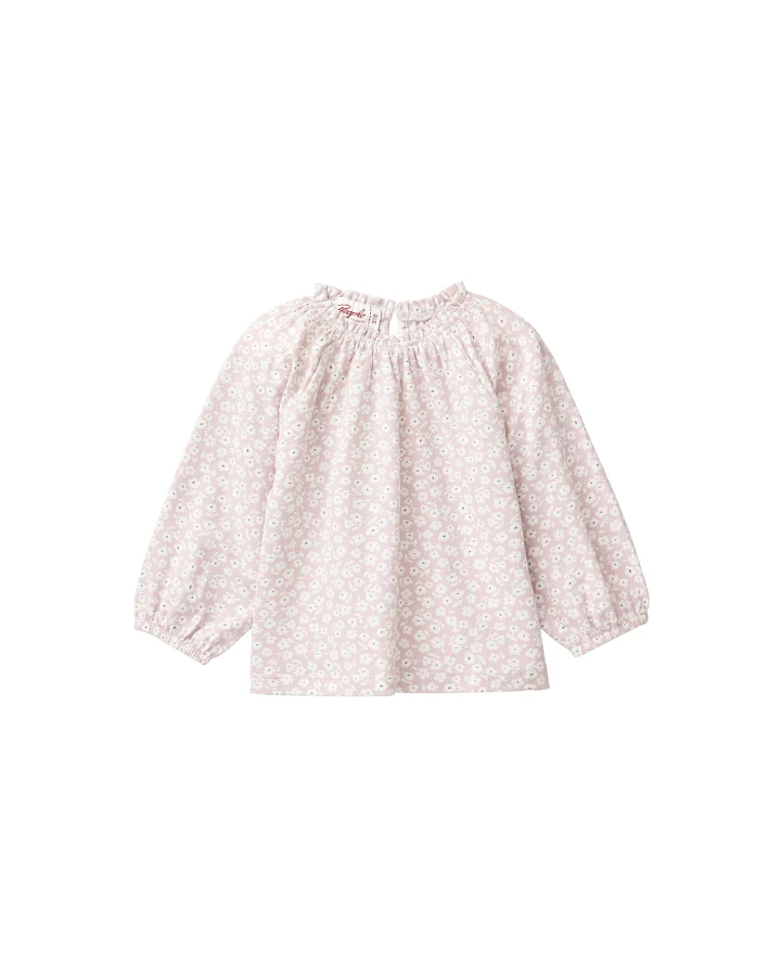 People Wear Organic Langarm-Shirt kleine Veilchen hellrosa Gr. 74/80