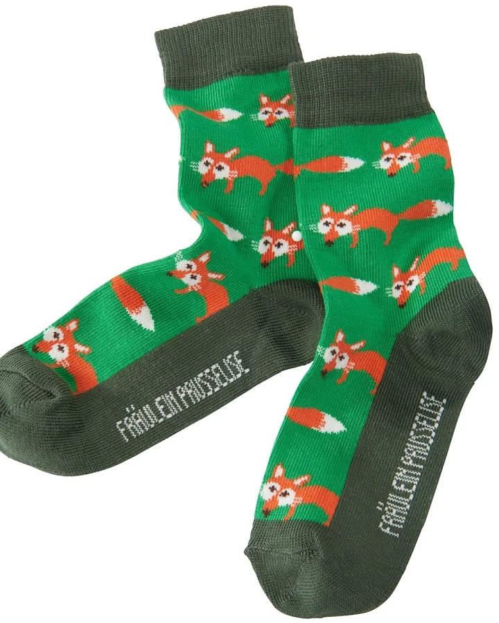 Kinder Socken Fuchs grün Gr.23/26