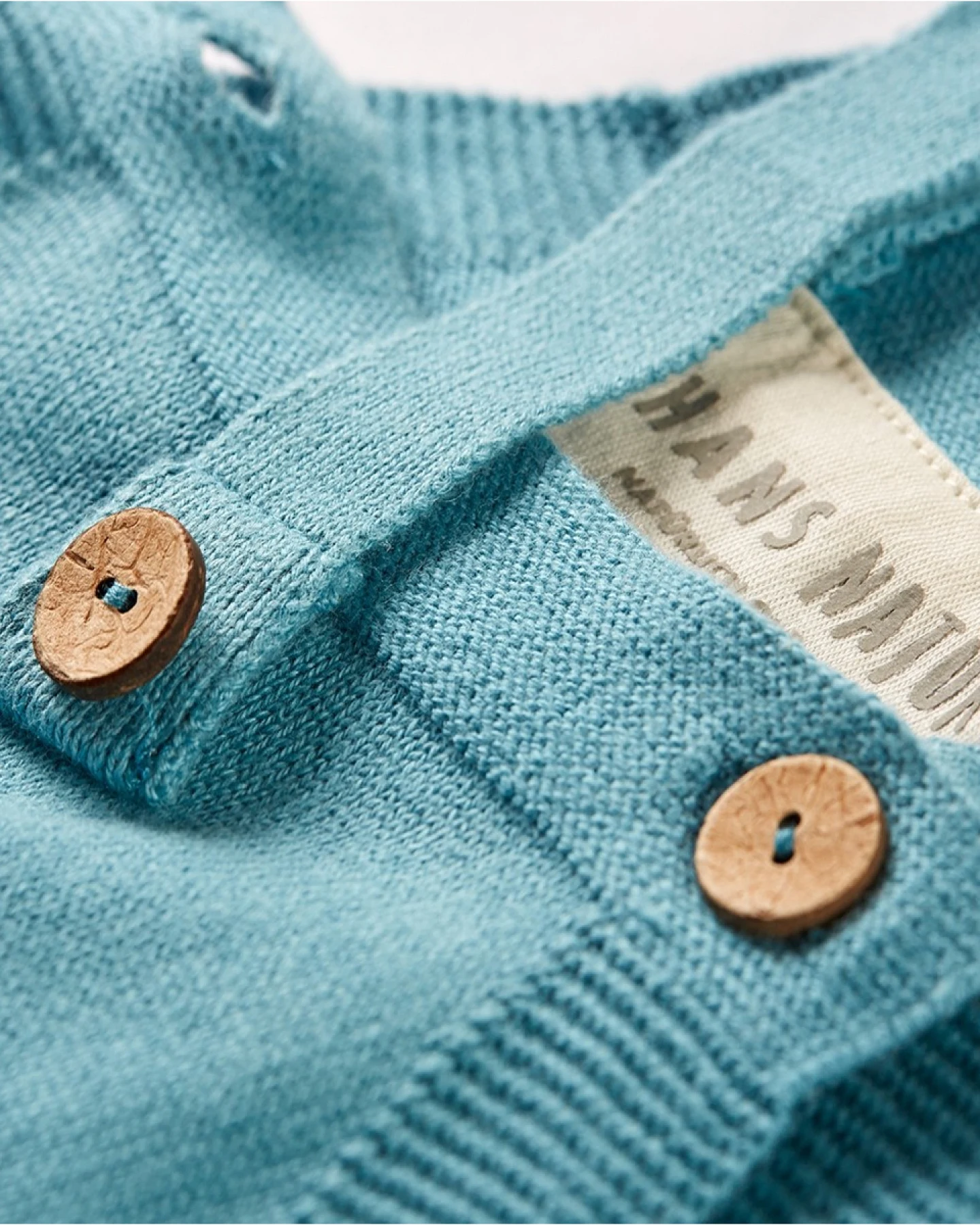 Baby und Kinder Latzhose Strick-Qualität Bio-Baumwolle blau Gr.62/68 – Ansicht 2