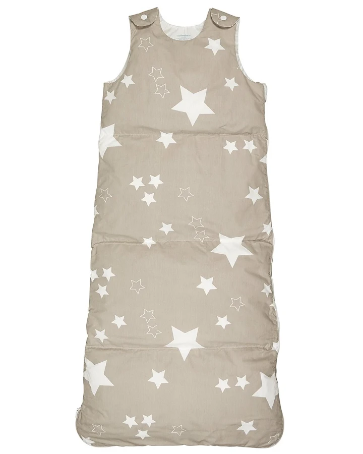 Winterschlafsack Baby, Daunen Stern grau Gr.2 (110 cm), Winter