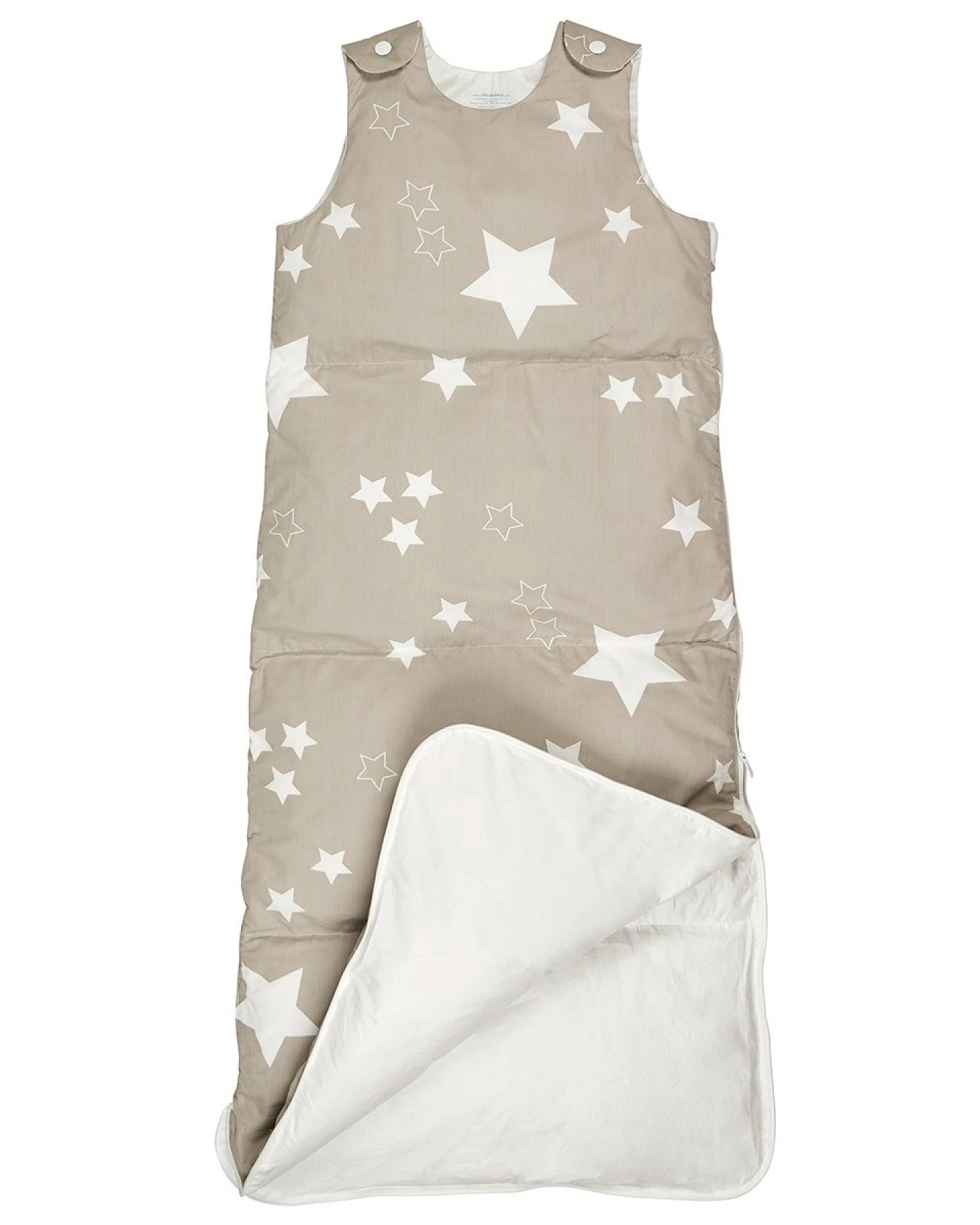 Winterschlafsack Baby, Daunen Stern grau Gr.2 (110 cm), Winter – Ansicht 2