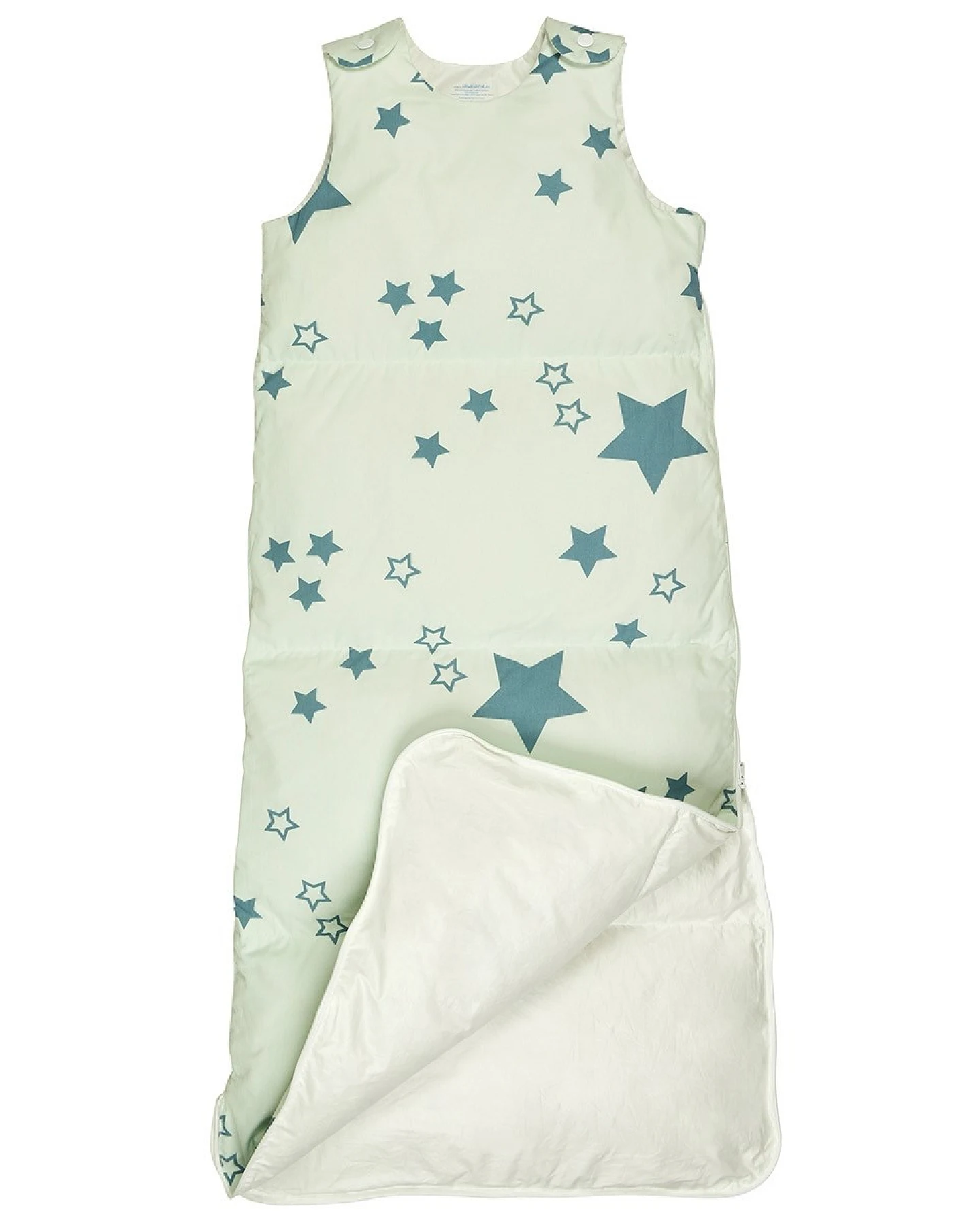 Winterschlafsack Baby, Daunen Stern mint Gr.2 (110 cm), Winter – Ansicht 2