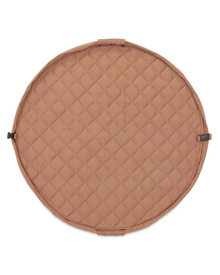Krabbeldecke, Aufbewahrungs- und Wickeltasche Organic soft braun Durchmesser ca. 120 cm