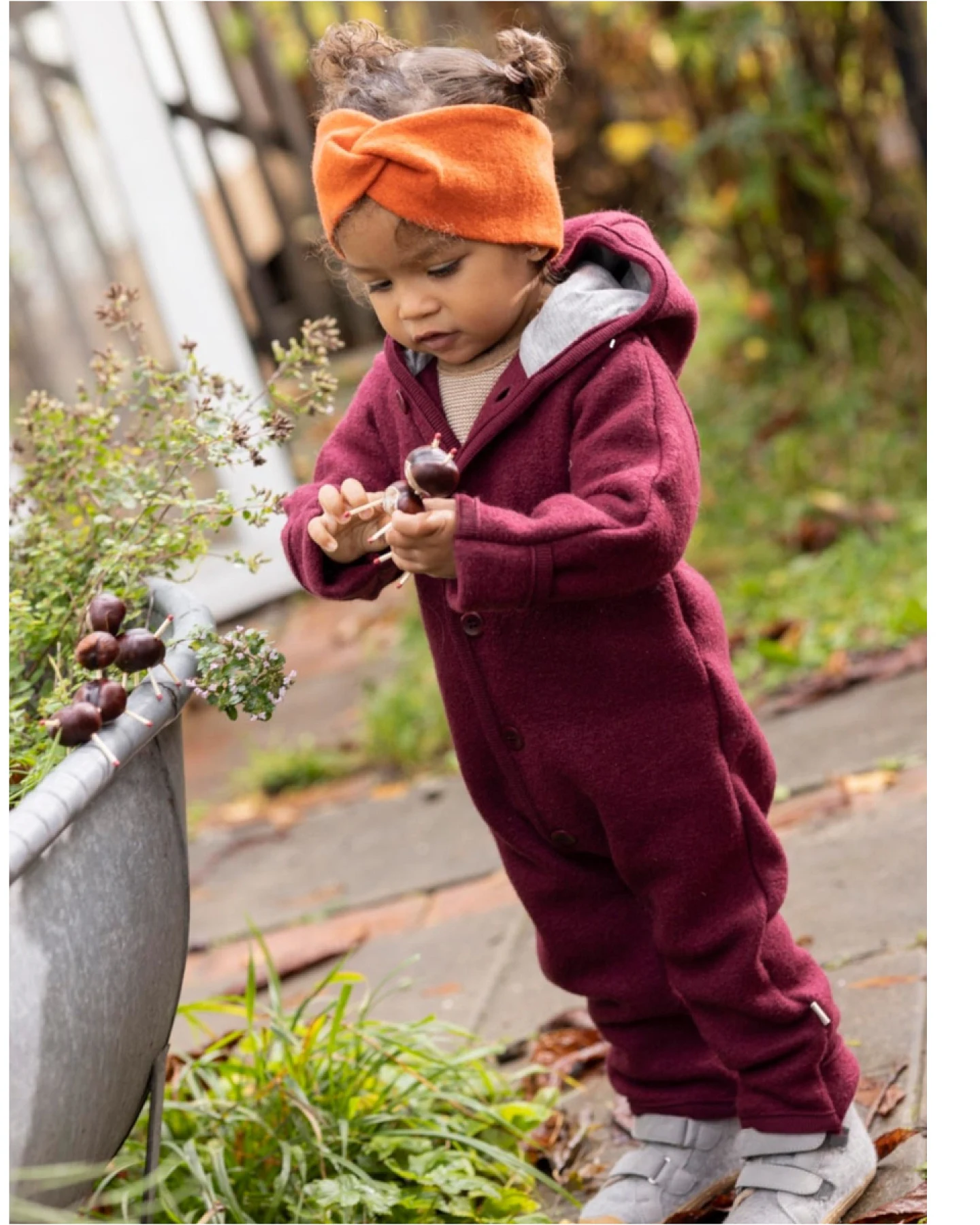 Disana Baby Walk-Overall Bio-Merinowolle cassis Gr.74/80 – Ansicht 2