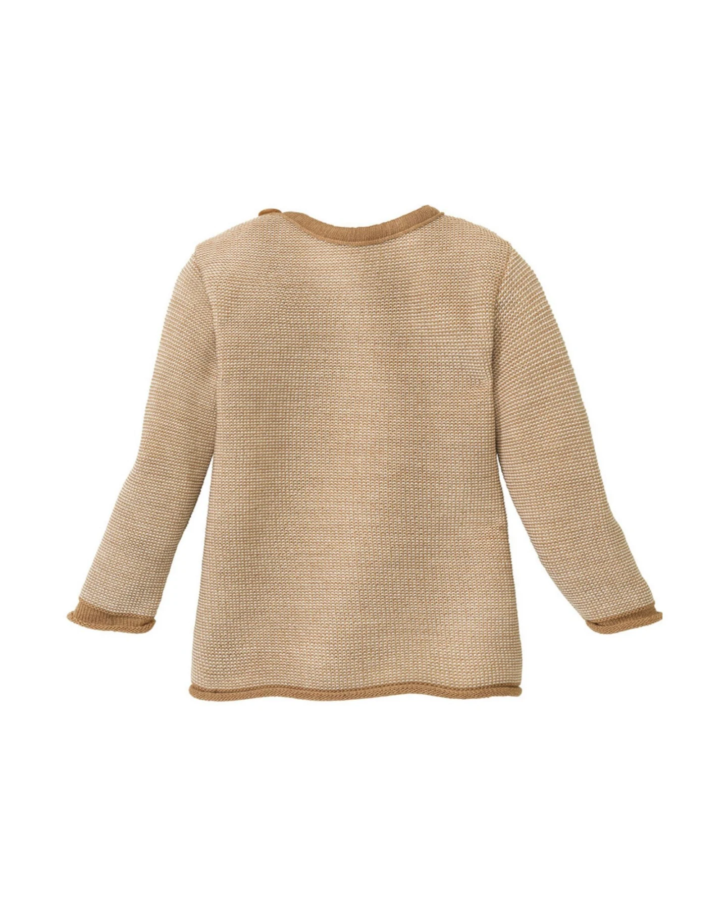 Disana Baby und Kinder Pullover Bio-Merinowolle melange-karamell-natur Gr. 86/92 – Ansicht 2