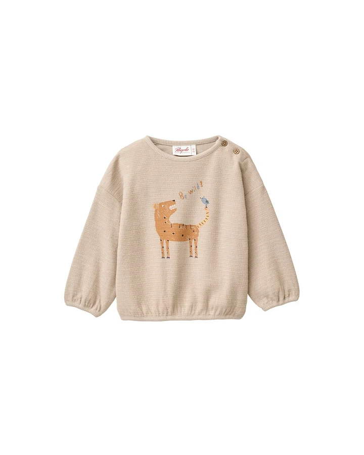 People Wear Organic Sweat-Pullover dunkelsand Gr. 62/68