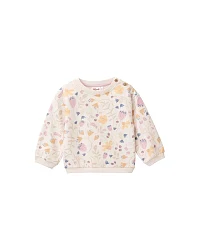 Produktseite: People Wear Organic Sweat-Pullover Blumengarten puderrosa 62/68