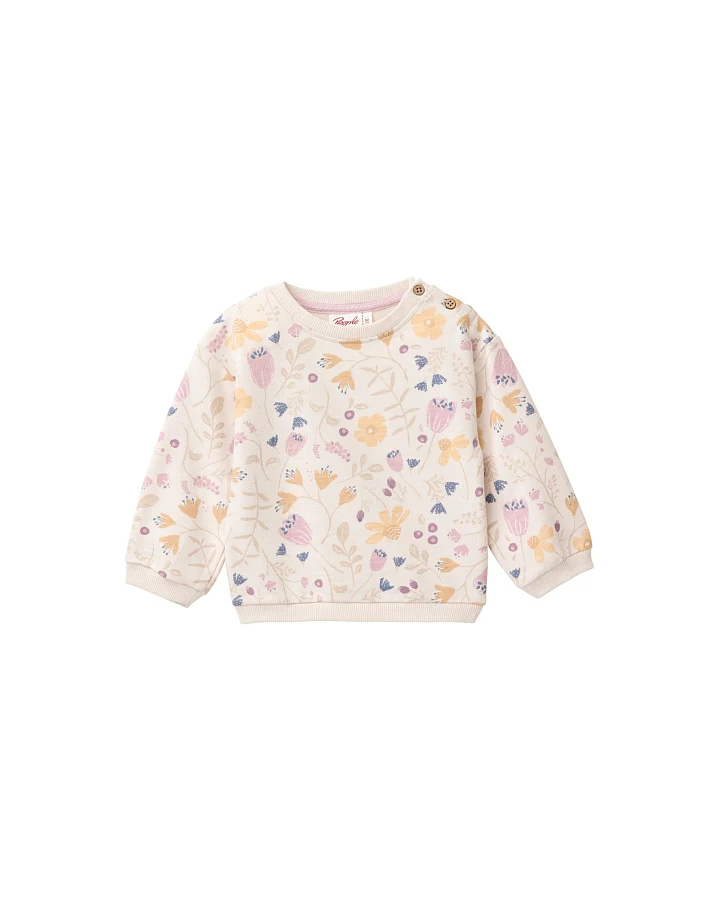 Produktseite: People Wear Organic Sweat-Pullover Blumengarten puderrosa Gr. 62/68