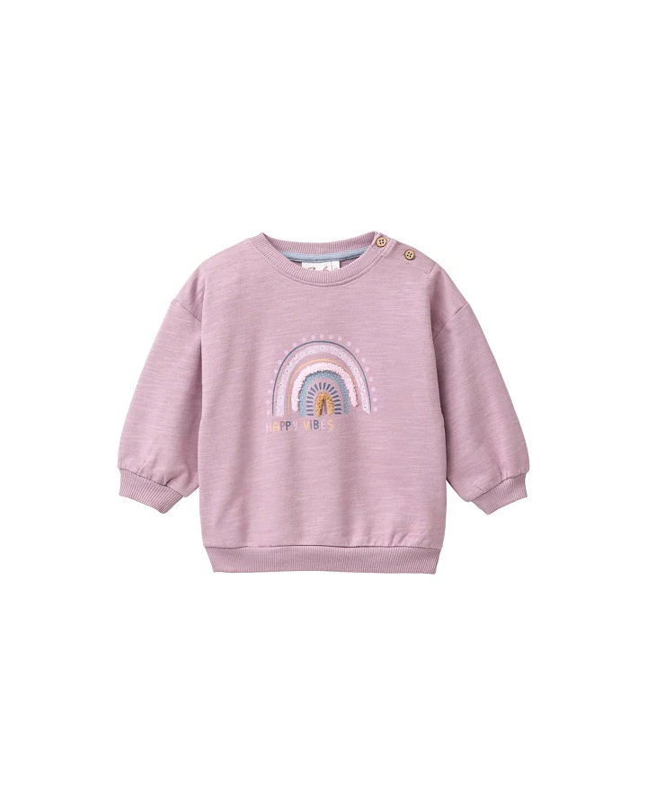 Produktseite: People Wear Organic Sweat-Pullover dunkelmalve Gr. 62/68