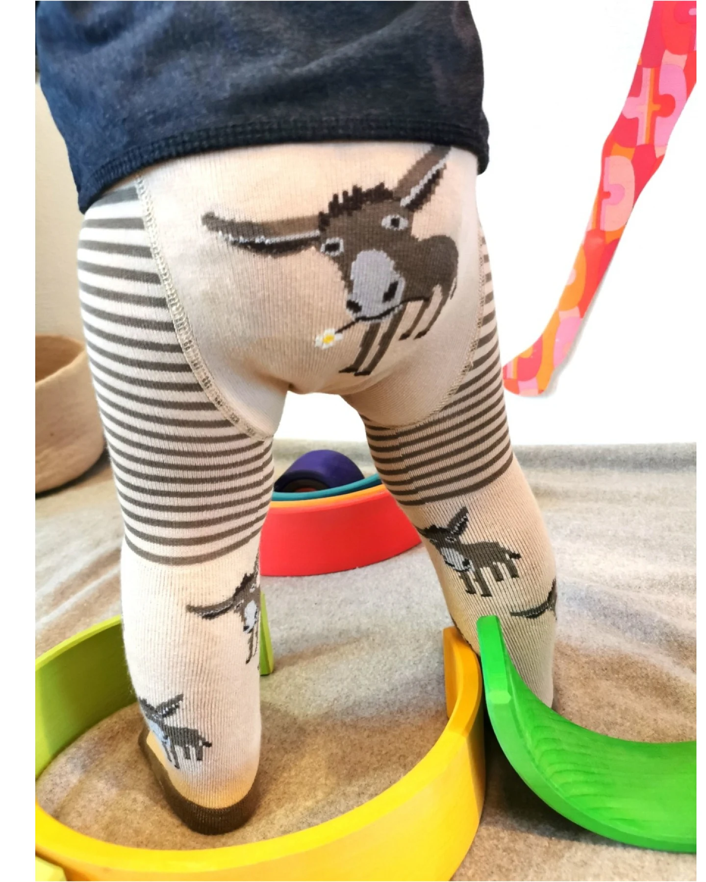 Baby Strumpfhose Frottee Esel Gr. 62/68 – Ansicht 2