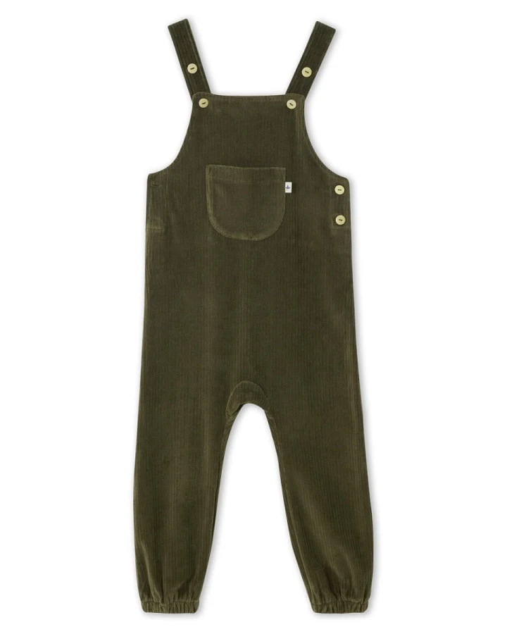 Baby und Kinder Latzhose Cord Bio Baumwolle oliv Gr.74/80