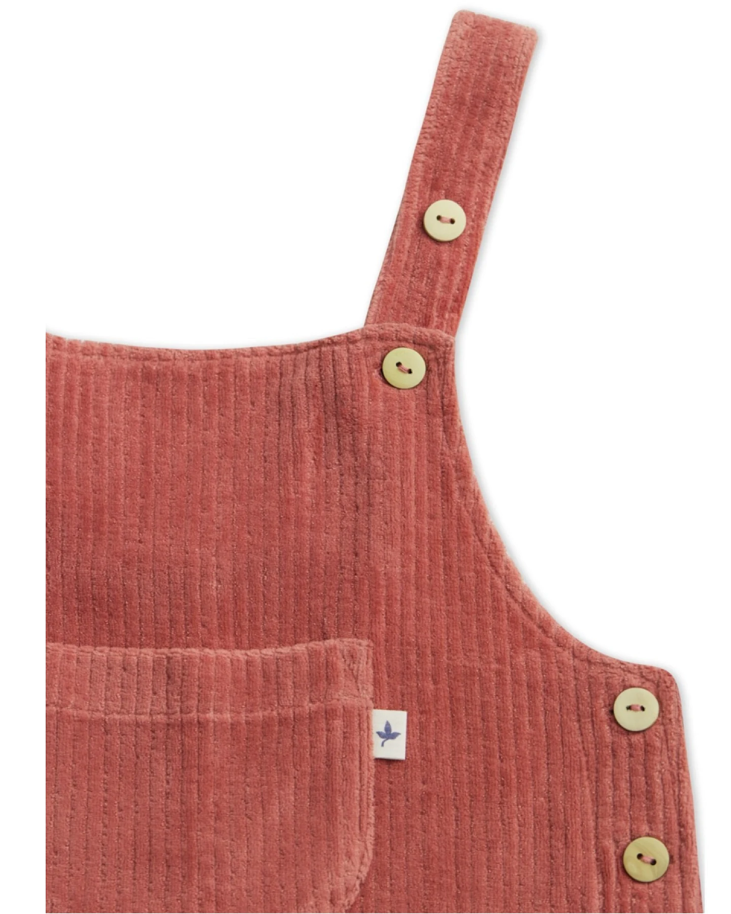 Baby und Kinder Latzhose Cord Bio Baumwolle dunkel mauve Gr.74/80 – Ansicht 2