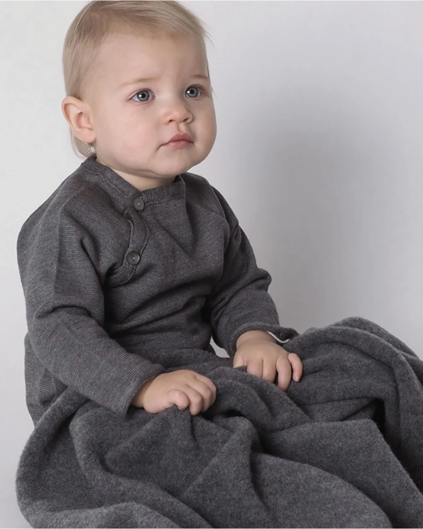 Babydecke Bio Merinowolle Fleece fels Gr. 1 (95 x 70 cm) – Ansicht 2