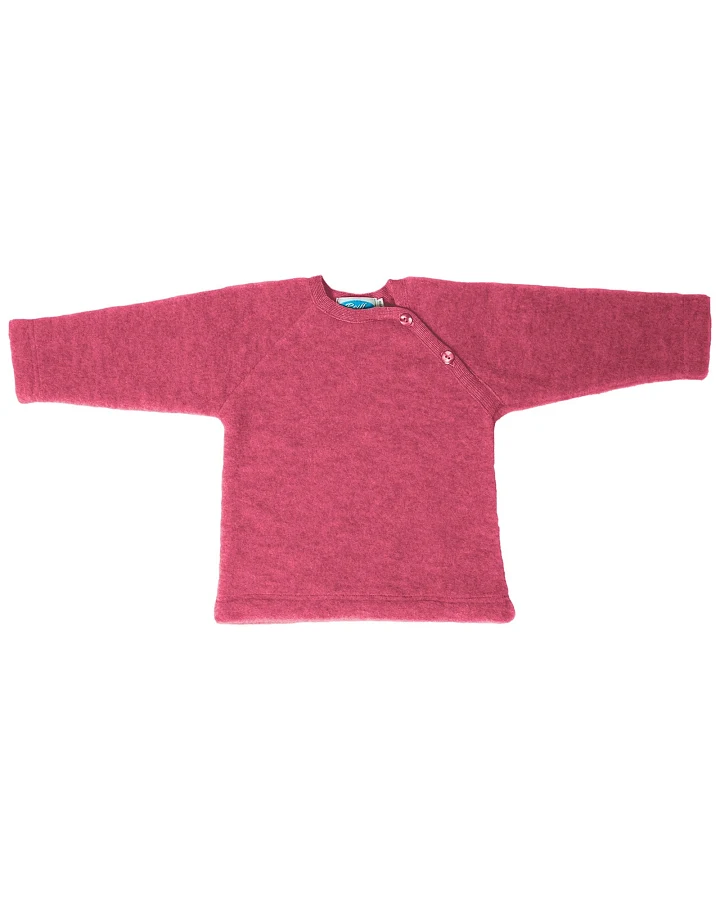 Baby und Kinder Pullover Bio-Merinowolle Fleece malve Gr.74/80