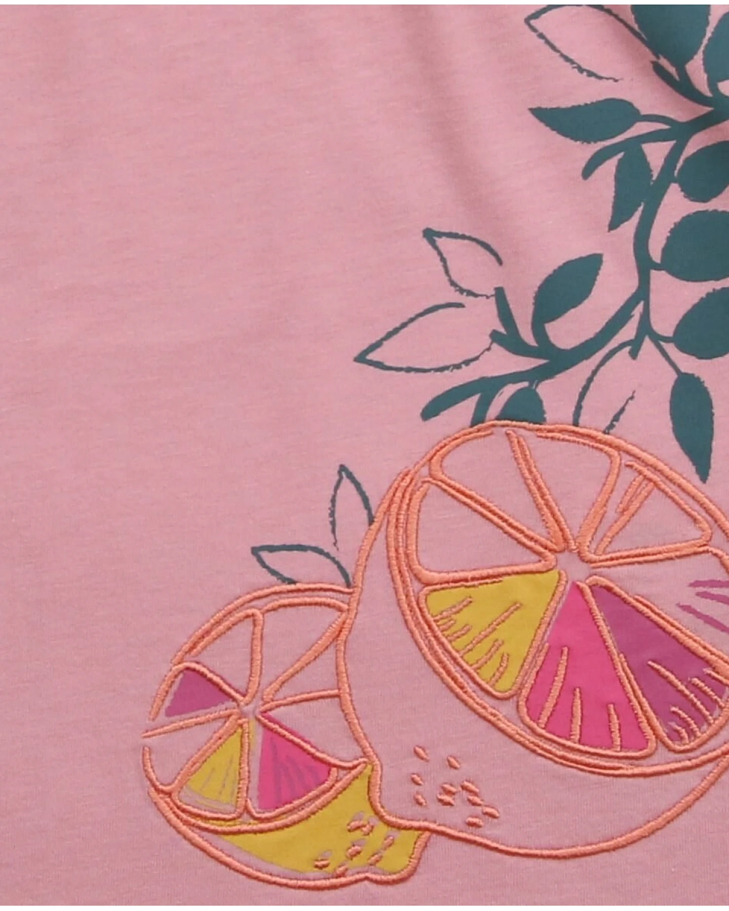 Top mit Zitronendruck/Stickerei light rose Gr. 122/128 – Ansicht 2