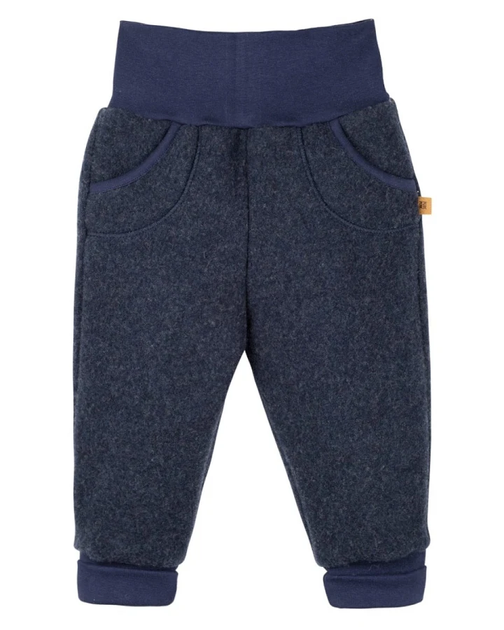 PURE PURE by Bauer Baby und Kinder Hose Bio-Merinowolle Fleece marine Gr.92
