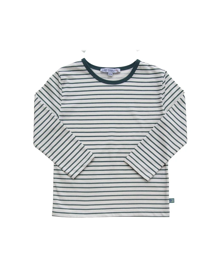 Langarmshirt mit Streifen white-sea green Gr. 86/92