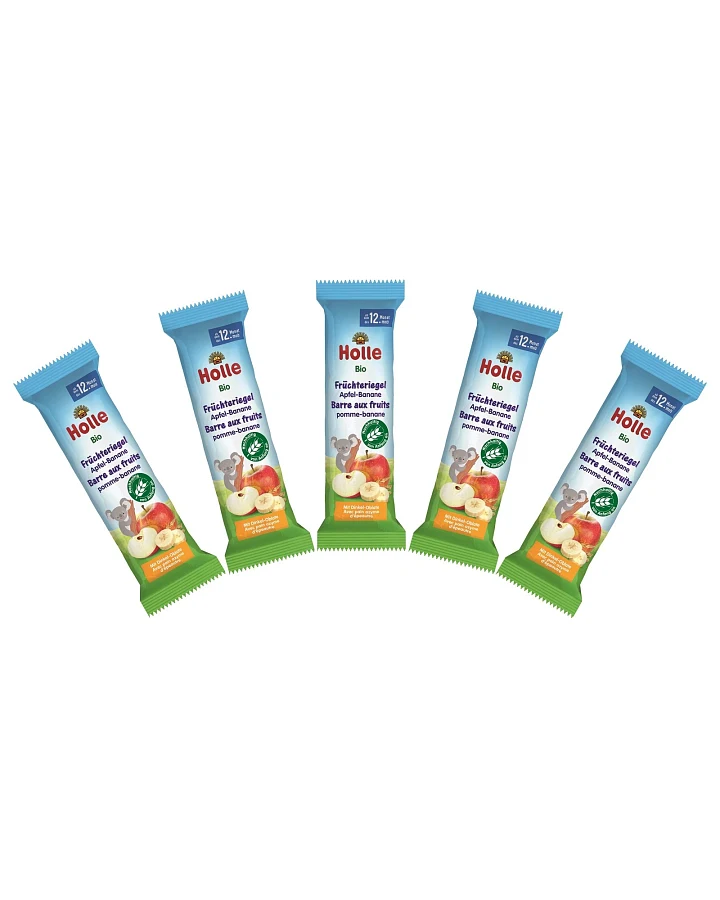 Holle Bio Früchteriegel, 5 x 25 g Apfel-Banane