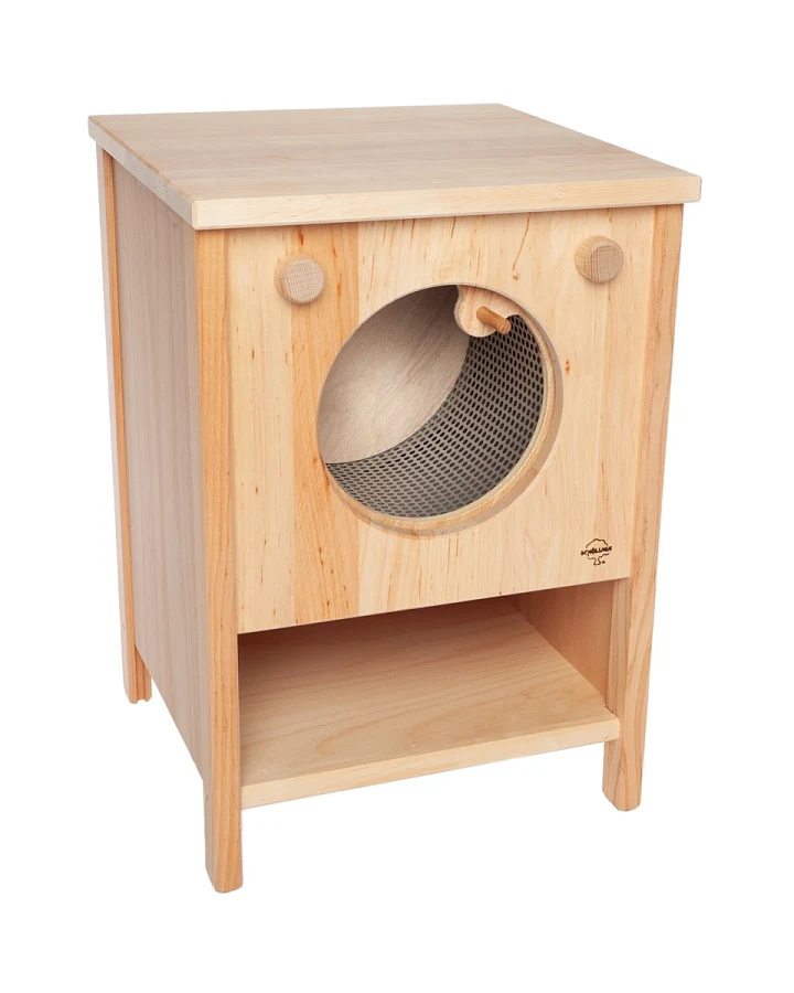 Kinderwaschmaschine, massives Erlenholz, geölt Maße 50 x 35 x 35 cm
