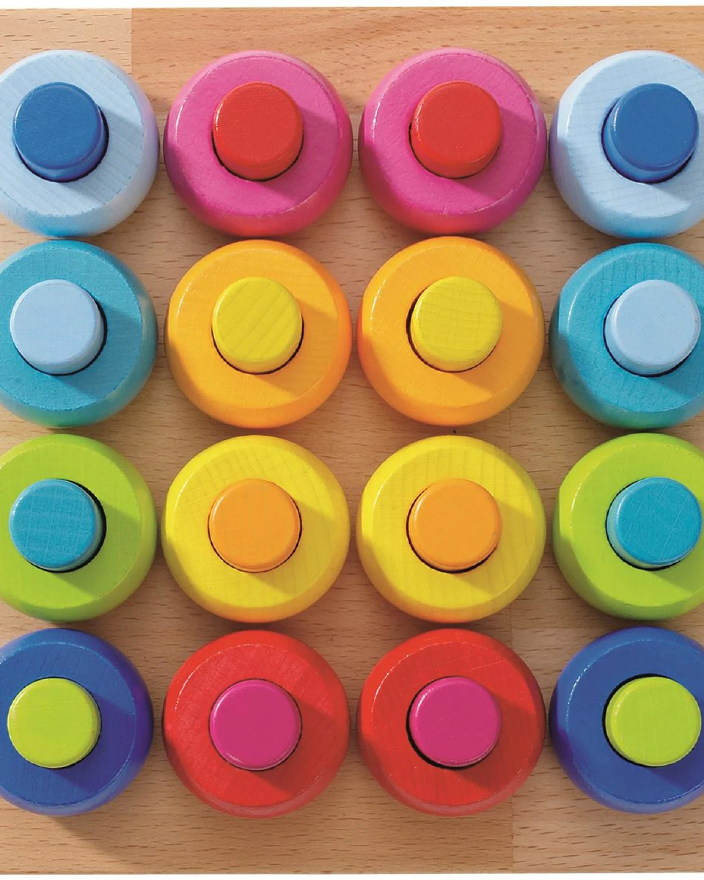 HABA Steckspiel Farbkringel Buche 32-teilig bunt – Ansicht 2