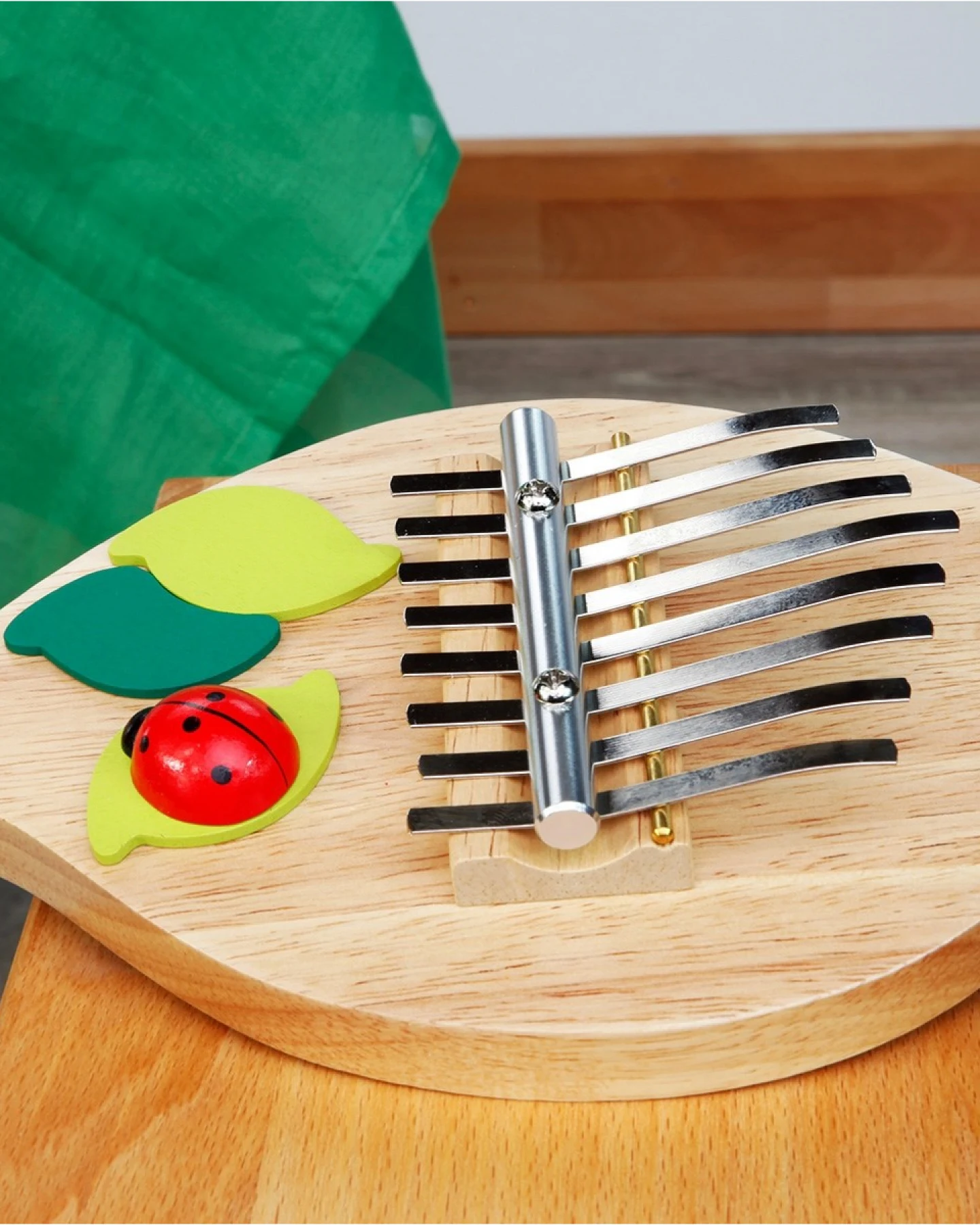 goki Kalimba Musikspiel aus Buchenholz Maße 23 x 14 cm – Ansicht 2