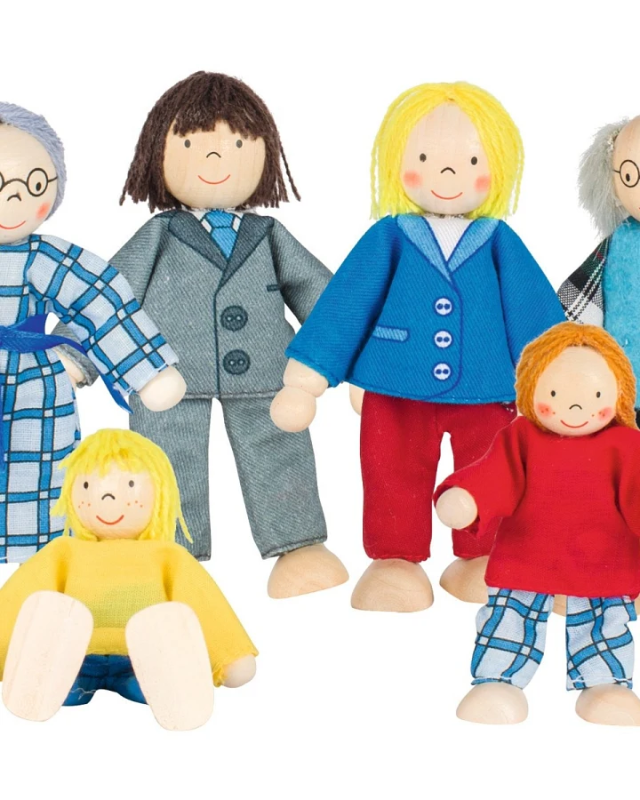 goki Biegepuppen City Familie 6 Personen 9-11 cm