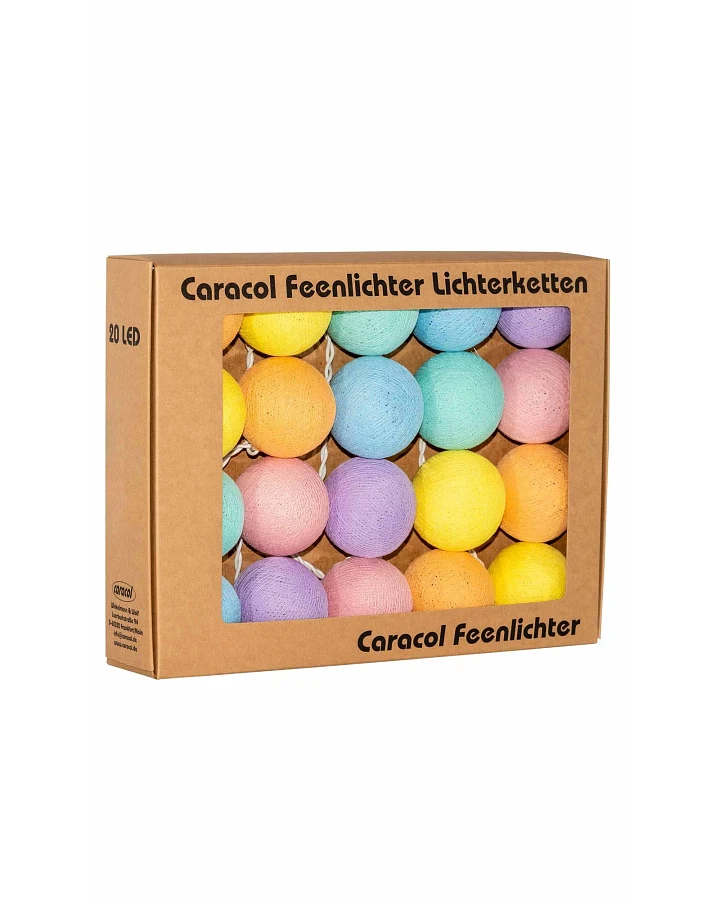 Kugel-Lichterkette 20 handgefertigte Kugeln, gelato