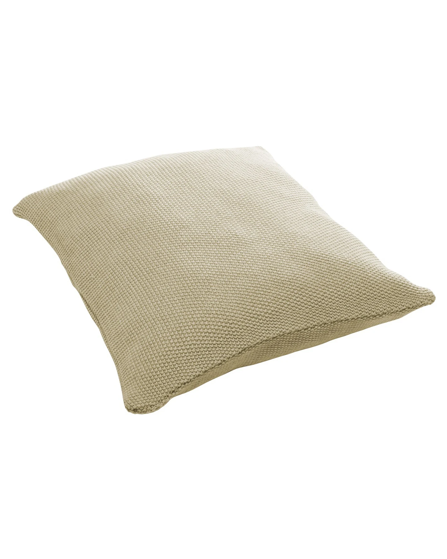 Kissenbezug 50x50 cm Bio-Baumwolle Strick sand melange Mit Reißverschluss – Ansicht 2