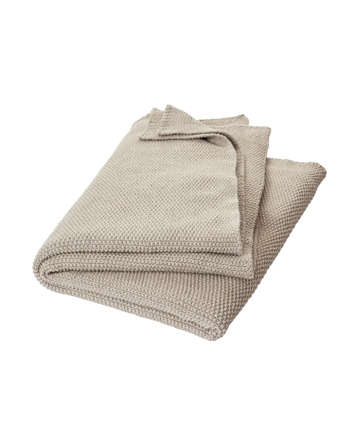 Babydecke Bio-Baumwolle Strick-Qualität beige-melange Maße 80 x 95 cm