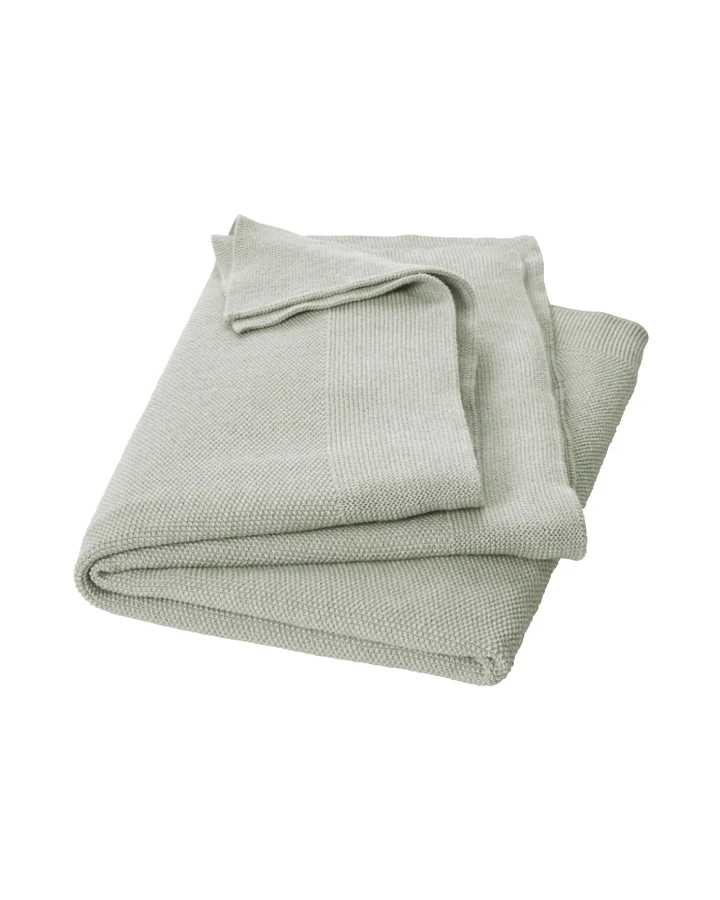 Babydecke Bio-Baumwolle Perlenstrick grey- melange Maße 80 x 95 cm