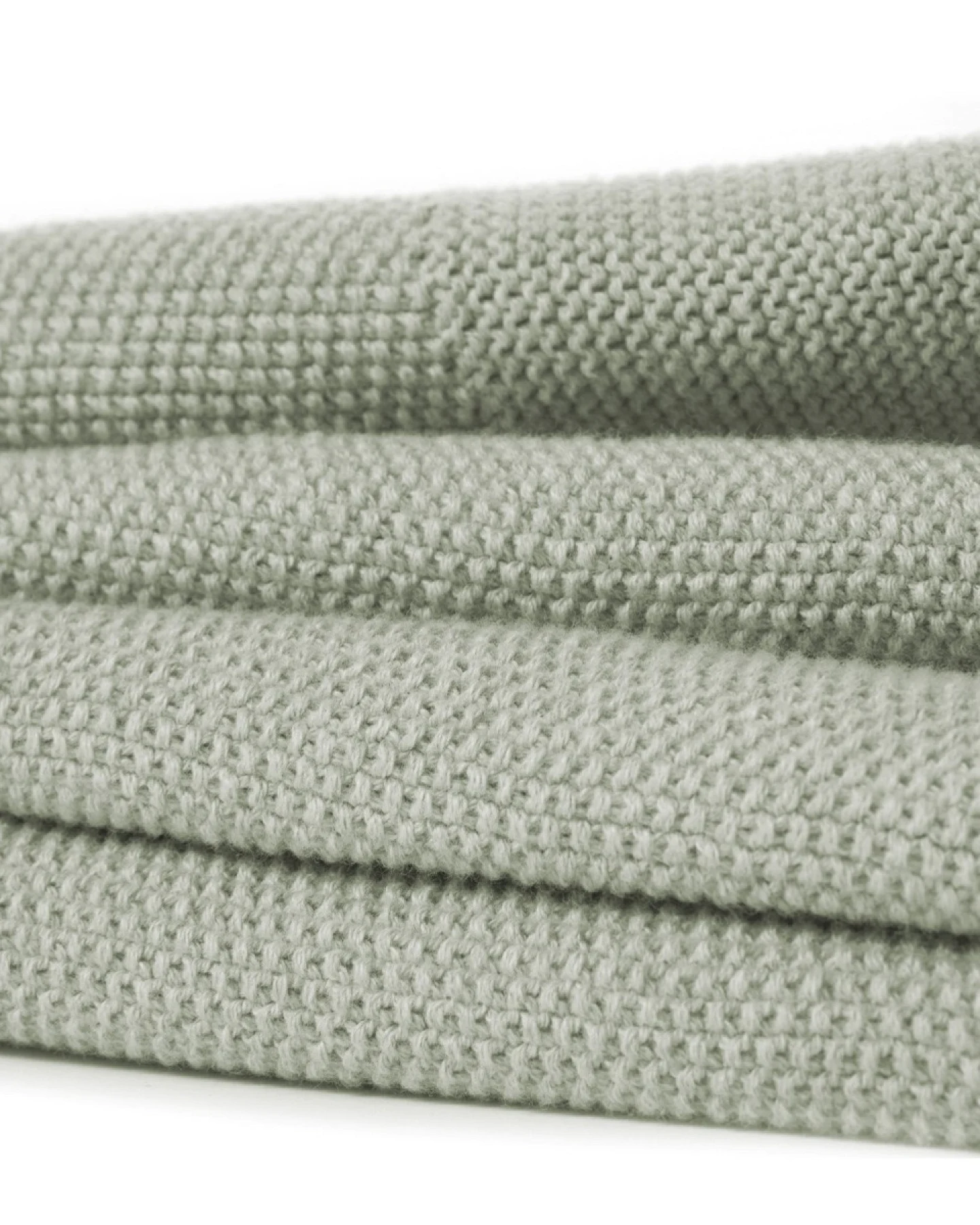 Babydecke Bio-Baumwolle Perlenstrick grey- melange Maße 80 x 95 cm – Ansicht 2