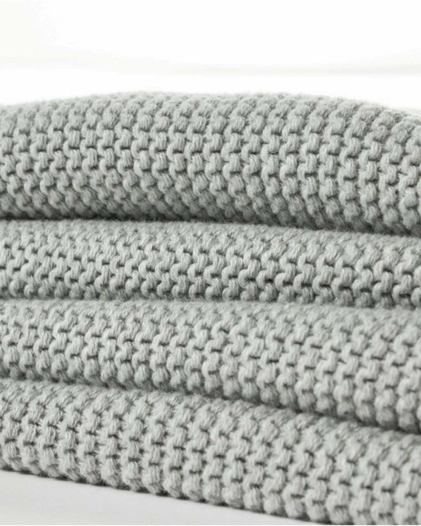 Babydecke Bio-Baumwolle Wellenkante grey-melange Maße 80 x 100 cm – Ansicht 2